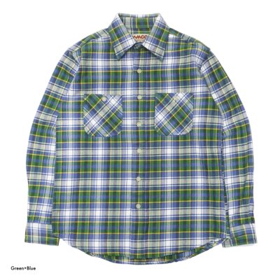 画像4: CAMCO（カムコ）Heavy Wight Flannel Shirt（ヘビーウエイト フランネルシャツ）/ Red×Blue（ブルー）・Green×Blue（ブルー）