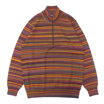 画像1: COOHEM（コーヘン）MULTI KURARI TENJIKU KNIT PULLOVER（マルチクサリ天竺ニットプルオーバー）/ Red（レッド）