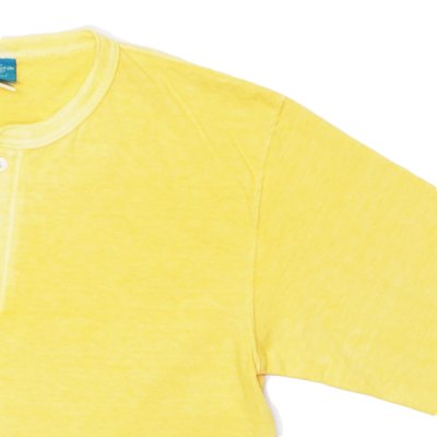 画像4: Good On(グッドオン)Long Sleeve Henley Neck Tee(ロングスリーブヘンリーネックTシャツ)"Pigment Dye" / Straw(ストロー)