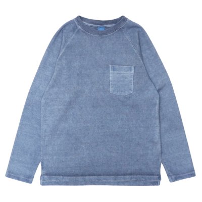 画像1: Good On（グッドオン）Long Sleeve Heavy Raglan Pocket Tee（ロングスリーブヘビーラグランポケットTシャツ）"Pigment Dye" / Ajisai（アジサイ）