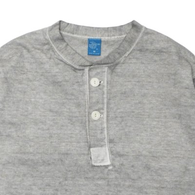 画像3: Good On(グッドオン)Long Sleeve Heavy Henley Neck Tee(ロングスリーブヘビーヘンリーネックTシャツ)"Pigment Dye" / Ash(アッシュ)