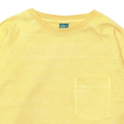 画像3: Good On(グッドオン)Long Sleeve Heavy Raglan Pocket Tee(ロングスリーブヘビーラグランポケットTシャツ)"Pigment Dye" / Straw(ストロー)