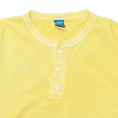 画像3: Good On(グッドオン)Long Sleeve Henley Neck Tee(ロングスリーブヘンリーネックTシャツ)"Pigment Dye" / Straw(ストロー)