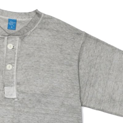 画像4: Good On(グッドオン)Long Sleeve Heavy Henley Neck Tee(ロングスリーブヘビーヘンリーネックTシャツ)"Pigment Dye" / Ash(アッシュ)