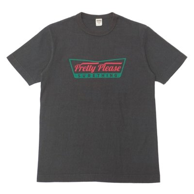 画像1: BARNS OUTFITTERS (バーンズアウトフィッターズ) "STANDARD" TSURI-AMI Crew Print T-Shirt (吊り編みクループリントTシャツ)"Pretty Pleace" / Black (ブラック)