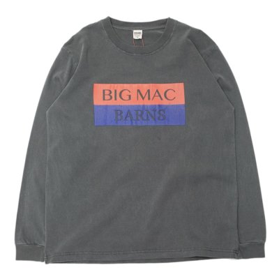 画像1: BARNS OUTFITTERS×BIG MAC（バーンズアウトフィッターズ×ビックマック） L/S T-Shirt（ロングスリーブTシャツ）"Pigment Dye" /Charcoal（チャコール）
