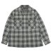 画像1: *A VONTADE（アボンタージ）Wooi Plaid Open Color Shirt（ウールプレイドオープンカラーシャツ）/ Grey×Green（グレー×グリーン） (1)