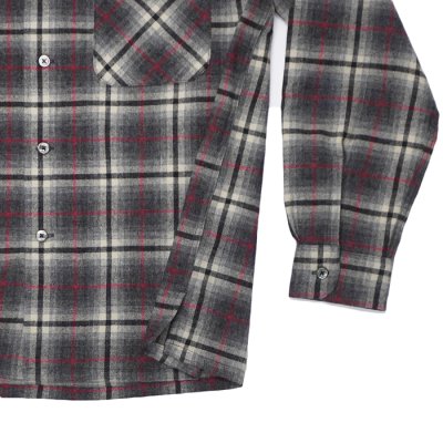 画像5: *A VONTADE（アボンタージ）Wool Plaid Open Color Shirt（ウールプレイドオープンカラーシャツ）/ Grey×Red（グレー×レッド）
