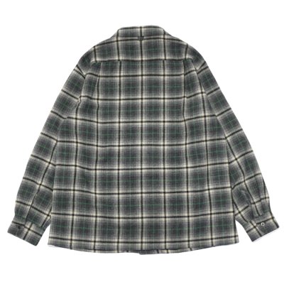画像2: *A VONTADE（アボンタージ）Wooi Plaid Open Color Shirt（ウールプレイドオープンカラーシャツ）/ Grey×Green（グレー×グリーン）