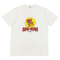 BARNS OUTFITTERS (バーンズアウトフィッターズ) "STANDARD" TSURI-AMI Crew Print T-Shirt (吊り編みクループリントTシャツ)"BIG-SUN" / White（ホワイト）