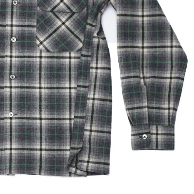 画像5: *A VONTADE（アボンタージ）Wool Plaid Open Color Shirt（ウールプレイドオープンカラーシャツ）/ Grey×Green（グレー×グリーン）