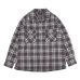 画像1: *A VONTADE（アボンタージ）Wooi Plaid Open Color Shirt（ウールプレイドオープンカラーシャツ）/ Grey×Red（グレー×レッド） (1)