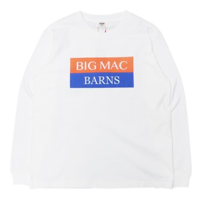 画像1: BARNS OUTFITTERS×BIG MAC（バーンズアウトフィッターズ×ビックマック） L/S T-Shirt（ロングスリーブTシャツ）"Pigment Dye" / White(ホワイト)