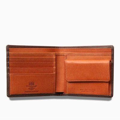 画像2: Whitehouse Cox(ホワイトハウスコックス)S7532 Coin Wallet(2つ折りウォレット)/Brown×Tan(ブラウン×タン)