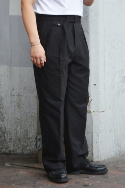 画像8: 【PointUp10%11/10迄】KAPTAIN SUNSHINE（キャプテンサンシャイン）Belted Riviera Pants（ベルテッドリヴェラパンツ） / Black（ブラック）