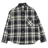 BARNS OUTFITTERS×BIG MAC（バーンズアウトフィッターズ×ビックマック）Flannel L/S Shirt（フランネルロングスリーブシャツ） / Navy（ネイビー）