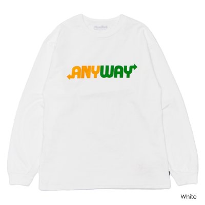 画像2: Sloppy Supply（スラッピーサプライ）Long Sleeve Print Tee（ロングスリーブプリントTシャツ）"ANYWAY"/ White（ホワイト）・Black（ブラック）