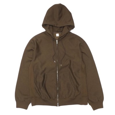 画像1: blurhms ROOTSTOCK（ブラームスルーツストック）Soft&Hard Sweat Hoodie Zip（ソフト&ハードスウェットフーディジップ）/ Khaki Brown（カーキブラウン）