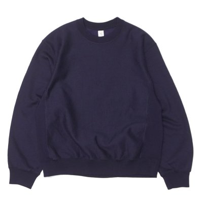 画像1: blurhms ROOTSTOCK（ブラームスルーツストック）Soft&Hard Sweat Crew Neck Pullover（ソフト&ハードスウェットクルーネックプルオーバー）/ Dark Purple（ダークパープル）