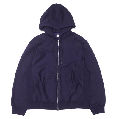 画像1: blurhms ROOTSTOCK（ブラームスルーツストック）Soft&Hard Sweat Hoodie Zip（ソフト&ハードスウェットフーディジップ）/ Dark Purple（ダークパープル）