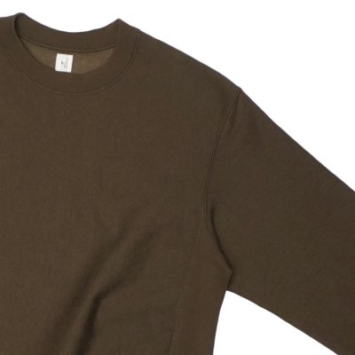 画像4: blurhms ROOTSTOCK（ブラームスルーツストック）Soft&Hard Sweat Crew Neck Pullover（ソフト&ハードスウェットクルーネックプルオーバー）/ Khaki Brown（カーキブラウン）