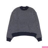 L.L.Bean（エルエルビーン）Ladies Wayne Sweater Bard's-Eye（レディース ウェインセーターバーズアイ）"Japan Edition" / Navy×Natural（ネイビー×ナチュラル）