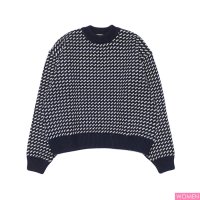 L.L.Bean（エルエルビーン）Ladies Wayne Sweater Bard's-Eye（レディース ウェインセーターバーズアイ）"Japan Edition" / Navy×Natural（ネイビー×ナチュラル）