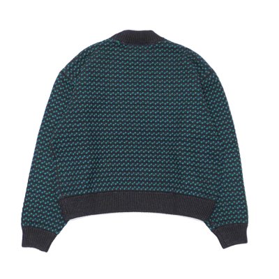 画像2: L.L.Bean（エルエルビーン）Ladies Wayne Sweater Bard's-Eye（レディース ウェインセーターバーズアイ）"Japan Edition" / Charcoal×Plum×Teal（チャコール×パルム×ティール）