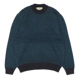 L.L.Bean（エルエルビーン）Men's Wayne Sweater Bard's-Eye（メンズ ウェインセーターバーズアイ）"Japan Edition" / Charcoal×Plum×Teal（チャコール×パルム×ティール）
