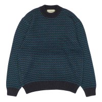 L.L.Bean（エルエルビーン）Men's Wayne Sweater Bard's-Eye（メンズ ウェインセーターバーズアイ）"Japan Edition" / Charcoal×Plum×Teal（チャコール×パルム×ティール）