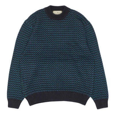 画像1: L.L.Bean（エルエルビーン）Men's Wayne Sweater Bard's-Eye（メンズ ウェインセーターバーズアイ）"Japan Edition" / Charcoal×Plum×Teal（チャコール×パルム×ティール）