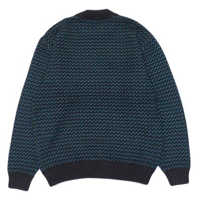 画像2: L.L.Bean（エルエルビーン）Men's Wayne Sweater Bard's-Eye（メンズ ウェインセーターバーズアイ）"Japan Edition" / Charcoal×Plum×Teal（チャコール×パルム×ティール）