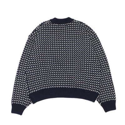 画像2: L.L.Bean（エルエルビーン）Ladies Wayne Sweater Bard's-Eye（レディース ウェインセーターバーズアイ）"Japan Edition" / Navy×Natural（ネイビー×ナチュラル）