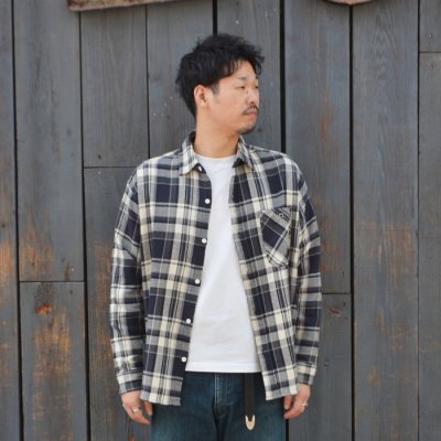 画像7: BARNS OUTFITTERS×BIG MAC（バーンズアウトフィッターズ×ビックマック）Flannel L/S Shirt（フランネルロングスリーブシャツ） / Red（レッド）