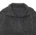 画像4: ENGINEERED GARMENTS（エンジニアードガーメンツ）Zip Moc Neck（ジップモックネック）"Wool Poly Nep Sweater Knit" / Charcoal（チャコール）