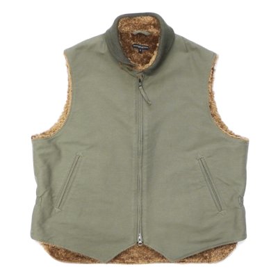 画像1: ENGINEERED GARMENTS（エンジニアードガーメンツ）LL VEST（LLベスト）"Cotton Double Cloth" / Olive（オリーブ）