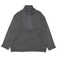 ENGINEERED GARMENTS(エンジニアードガーメンツ)Zip Moc Neck(ジップモックネック)"Wool Poly Nep Sweater Knit" / Charcoal(チャコール)