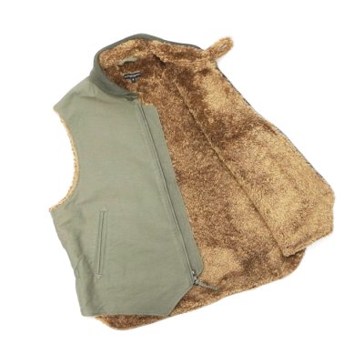 画像3: ENGINEERED GARMENTS（エンジニアードガーメンツ）LL VEST（LLベスト）"Cotton Double Cloth" / Olive（オリーブ）