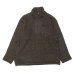 画像1: ENGINEERED GARMENTS（エンジニアードガーメンツ）Zip Moc Neck（ジップモックネック）"Wool Poly Nep Sweater Knit" / Brown（ブラウン） (1)