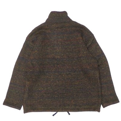 画像2: ENGINEERED GARMENTS（エンジニアードガーメンツ）Zip Moc Neck（ジップモックネック）"Wool Poly Nep Sweater Knit" / Brown（ブラウン）