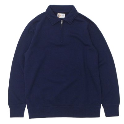 画像1: FELCO（フェルコ）L/S Half Zip Collar Sweat（ロングスリーブハーフジップカラースウェット）"10oz MD WEIGHT FRENCH TERRY” / Italian Navy （イタリアンネイビー）