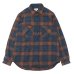 画像1: SERO（セロ）Ombre Check Double Pocket Shirt（オンブレチェック ダブルポケットシャツ）"Heavy Flannel" / Blue（ブルー） (1)
