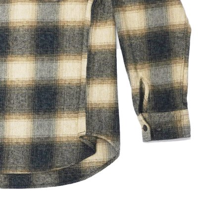 画像5: SERO（セロ）Ombre Check Double Pocket Shirt（オンブレチェック ダブルポケットシャツ）"Heavy Flannel" / Beige（ベージュ）