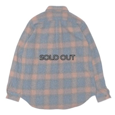 画像2: SERO（セロ）Ombre Check Double Pocket Shirt（オンブレチェック ダブルポケットシャツ）"Heavy Flannel" / Blue（ブルー）