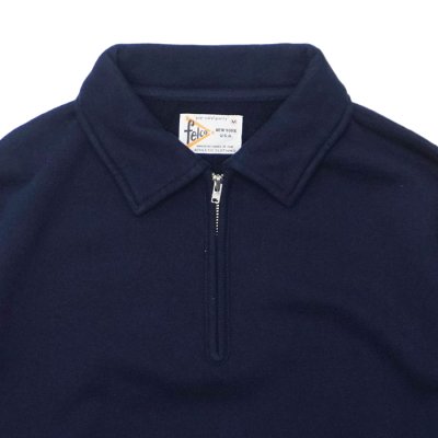 画像3: FELCO（フェルコ）L/S Half Zip Collar Sweat（ロングスリーブハーフジップカラースウェット）"10oz MD WEIGHT FRENCH TERRY” / Italian Navy （イタリアンネイビー）