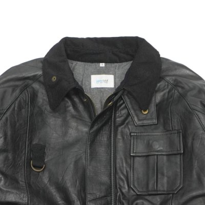 画像4: yoused （ユーズド）Remake Leather Fishing Jacket（リメイクレザーフィッシングジャケット）/ Black（ブラック）
