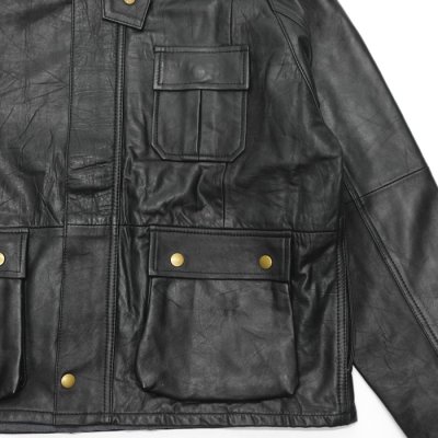 画像7: yoused （ユーズド）Remake Leather Fishing Jacket（リメイクレザーフィッシングジャケット）/ Black（ブラック）
