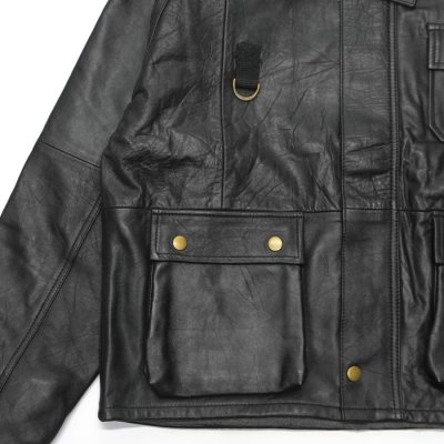 画像8: yoused （ユーズド）Remake Leather Fishing Jacket（リメイクレザーフィッシングジャケット）/ Black（ブラック）