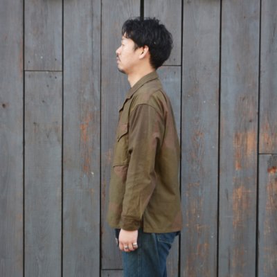 画像8: Nigel Cabourn（ナイジェル・ケーボン）PARATROOPER SHIRT（パラトルーパーシャツ）"CAMO" / Brown（ブラウン）