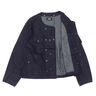 画像3: MODMNT（モドメント）COLLARLESS JKT（カラーレスジャケット）/ Navy（ネイビー）